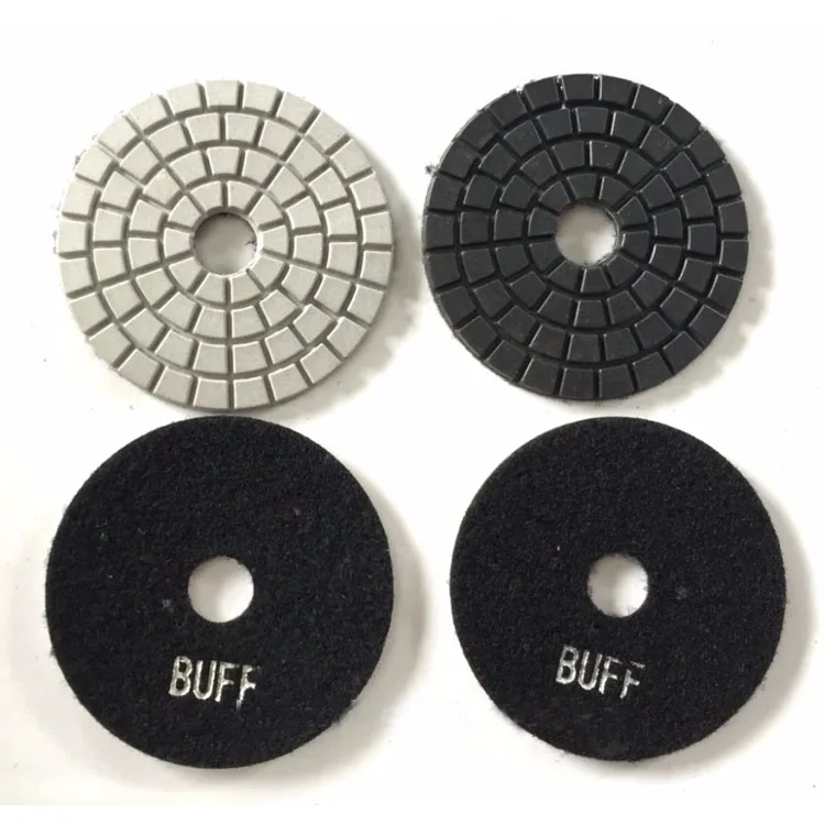 4 inch buff best quality diamond polishing buff for marble granite grinding