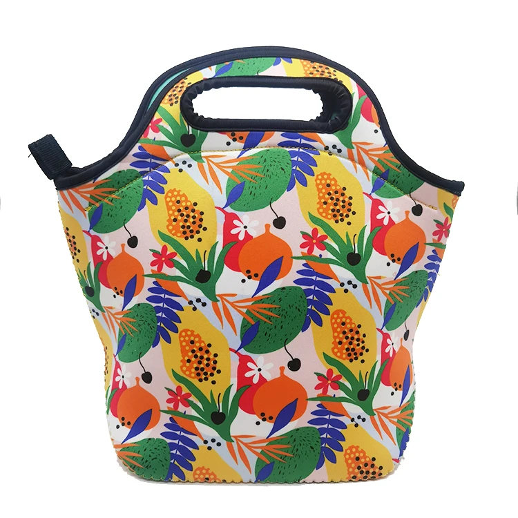 Wilson Custom Print Neoprene Lunch Box Tote Insulated Thermal Food Cooler Bag for School Travel Work with Sublimation Pattern