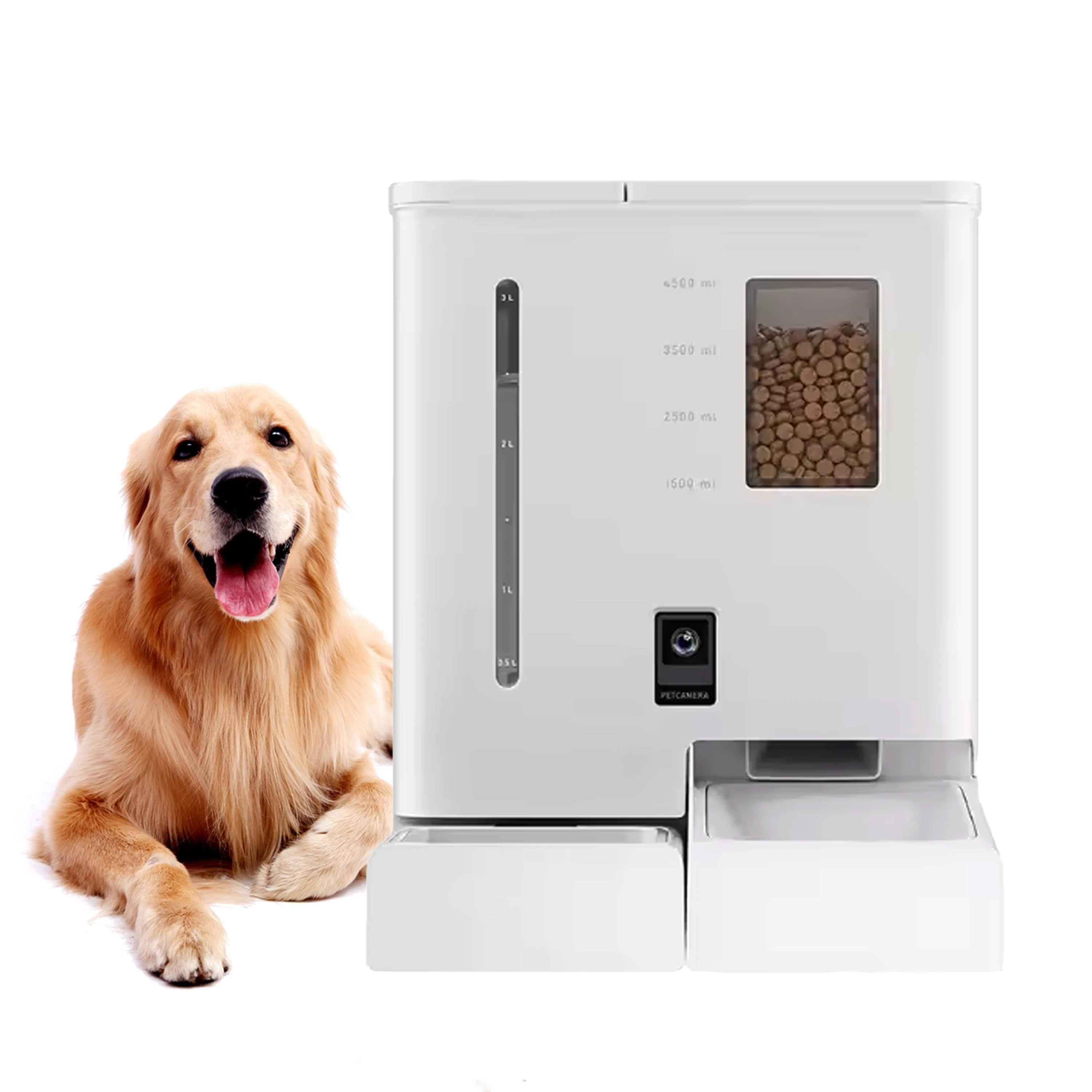 2024 New Smart Pet Feeder& Water Fountain With Camera For Cat Dog Pet Auto Feeder 2 in 1 Pet Automatic Feeder& Water Fountain