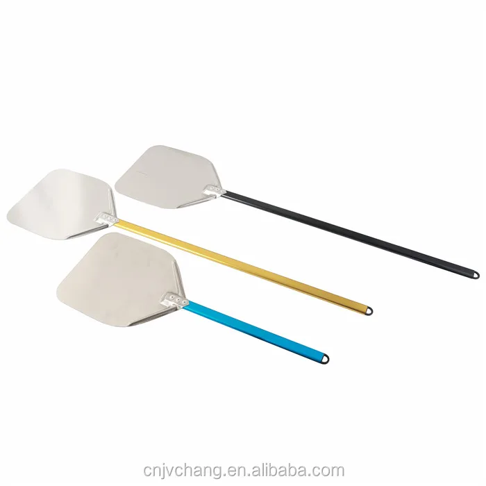 Premium Stainless Steel Perforated Pizza Peel Shovel Square Pizza Paddle Spade With Aluminum Black Or Silver Handle Oven Tools
