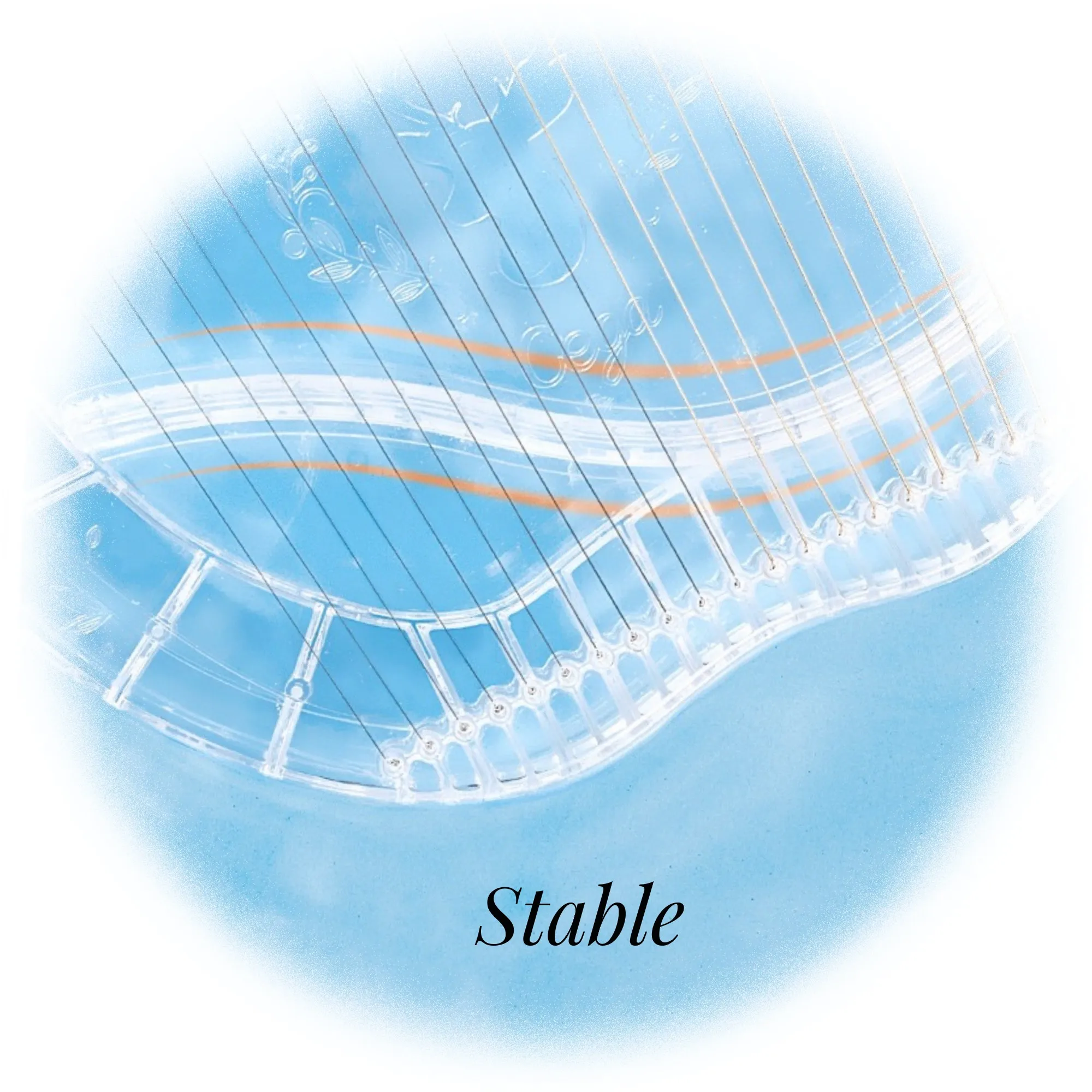 JELO 21-String Lyre Harp Musical Instruments for Sound Therapy Spiritual Healing & Bath Tools