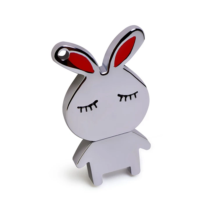 Cartoon cute metal USB stick rabbit shape128mb 256gb 512gb 8gb pen drive128gb 64gb 32gb Usb flash drive
