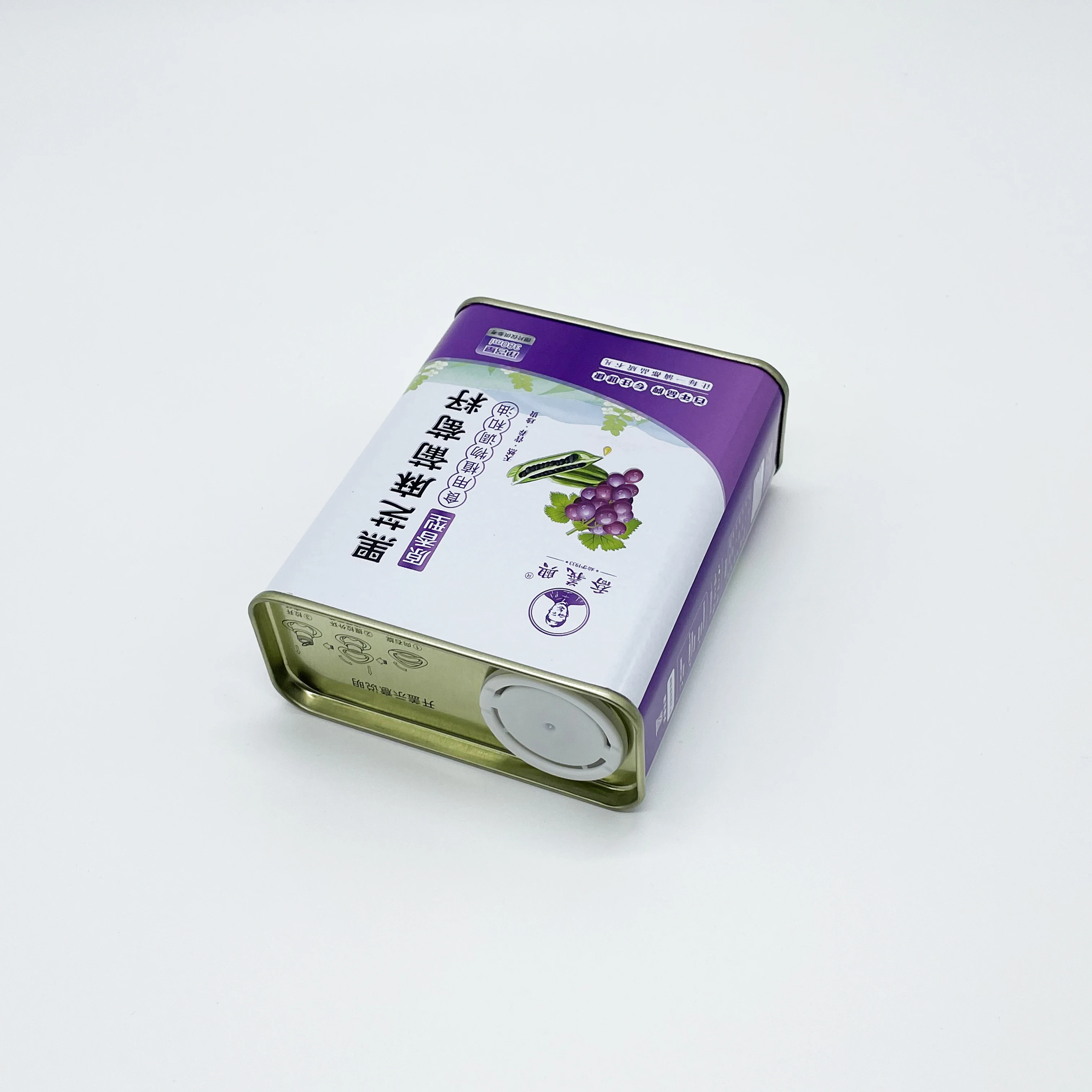 Empty food grade packaging metal jerrycan olive oil tin cans