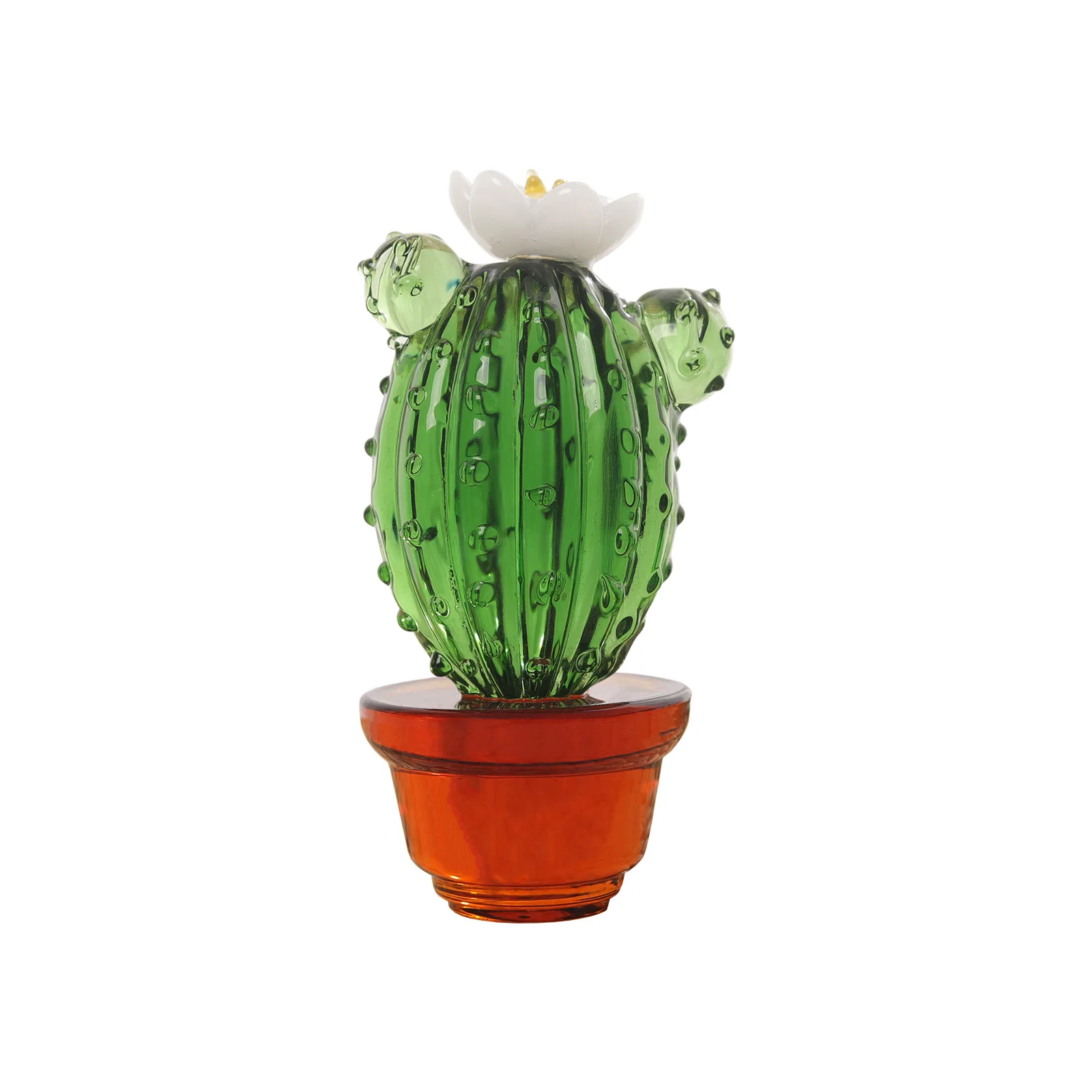 Mini Art Cactus Glass Blown Handmade Glass Figurines Collectibles Table Home Decoration Simulation Plants