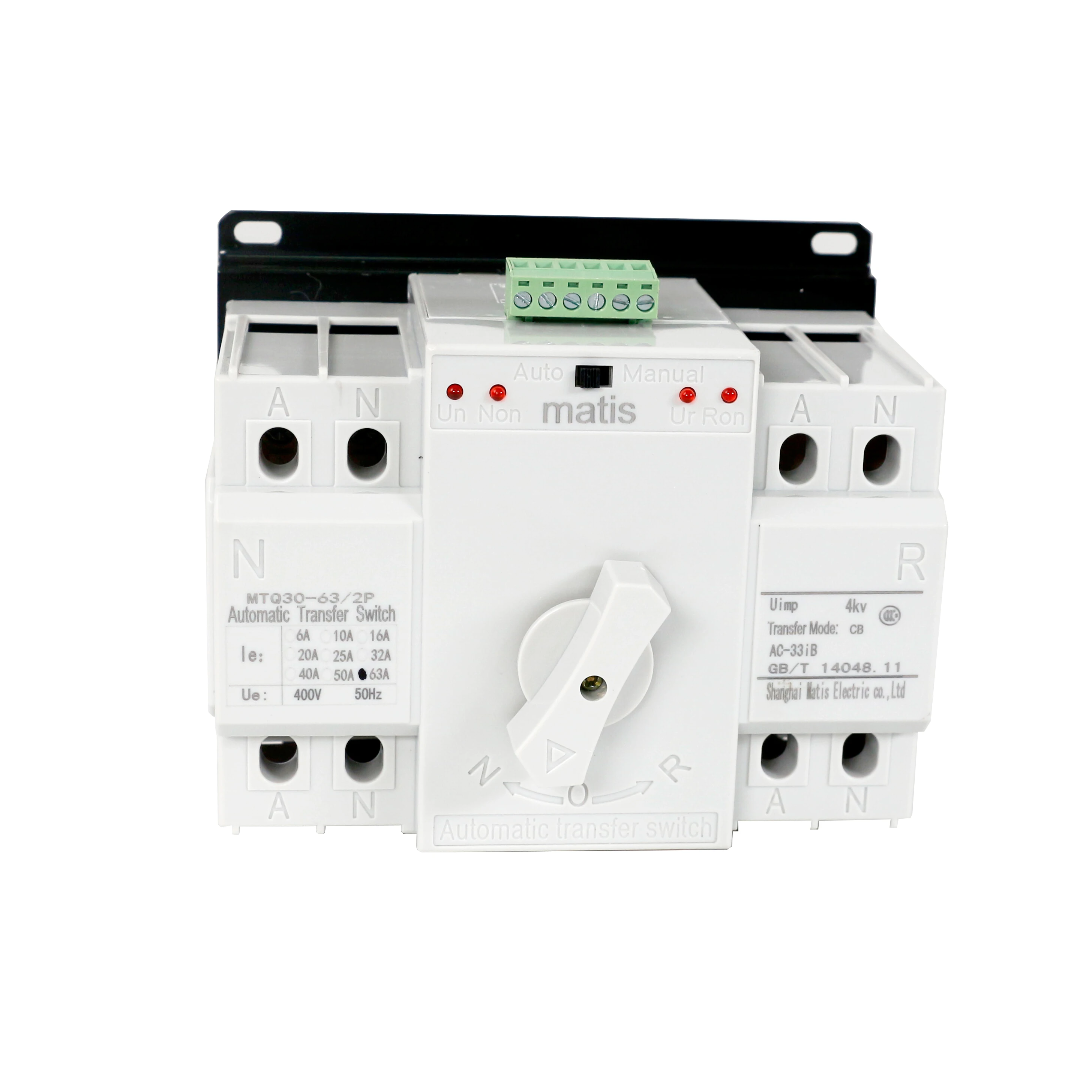 2P Automatic Transfer Switch Dual Power Automatic Transfer Switch, Switch, Energy Saving Easy Installation for Home for School