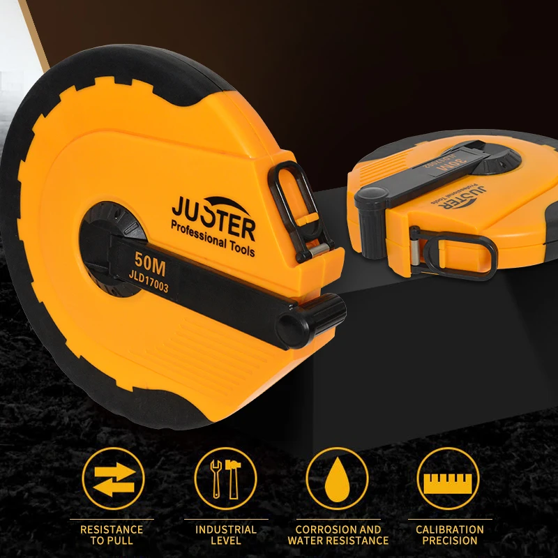 JUSTER High quality fiber ruler 20m,30m,50m tape tape disc ruler