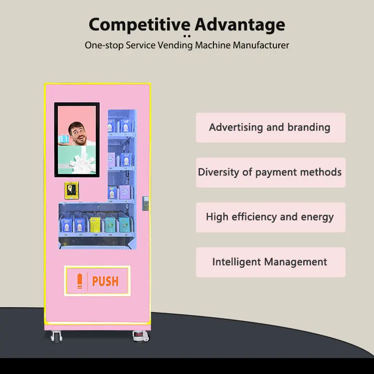 CE Marking automatic vending maquinas canned beverage vending machine small vending machine for community