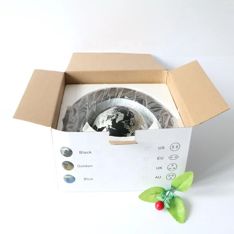 Popular items in stock supply levitation floating world globe 6inch colorful led levitating magnetic globe