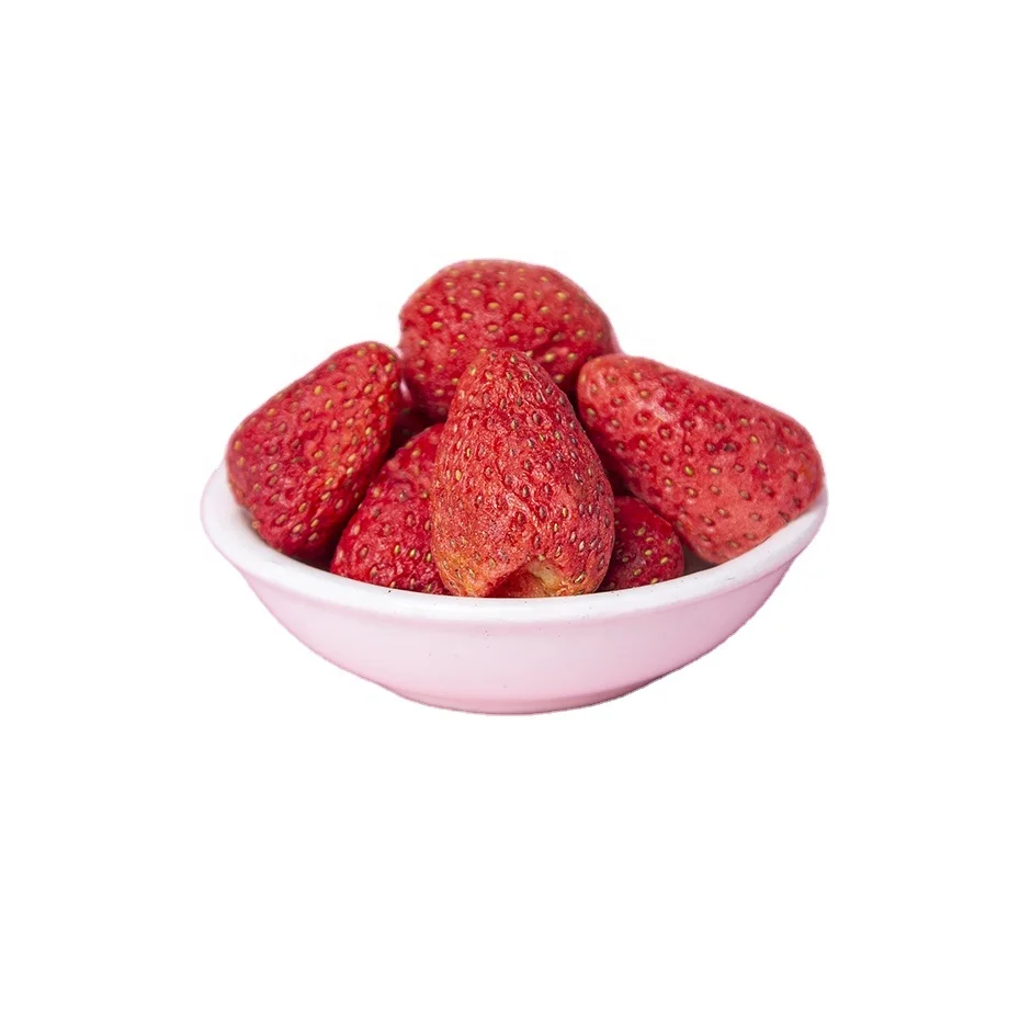 Hot Selling Certificated Freeze Dried Strawberry Freeze-dried Fruit Freeze Dried Strawberry Whole 15-25mm
