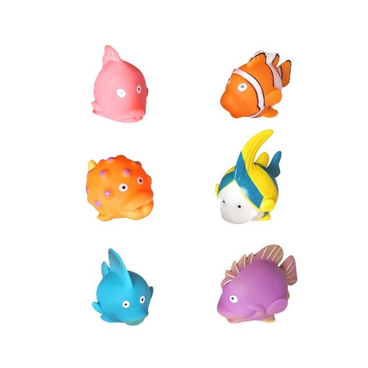 Factory Direct Sales Environmentally Friendly Pvc Sea Life Fish Baby Water Spray Bath Toy