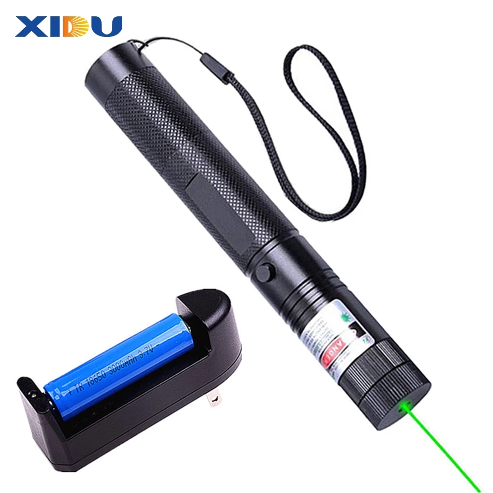 XIDU New High Power Battery Strong Light Baton Green Laser Pointer 303 For PPT document presentation laser pointer high power