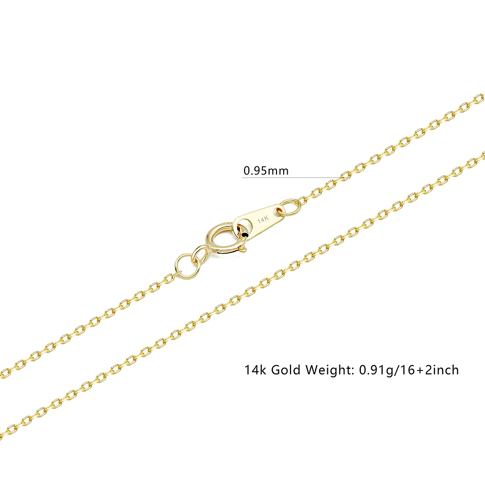 Fine Fashion 14 K Jewelry for Women Real Gold Necklace 14 karat Solid Gold Jewelry Cable Chain Wholesale