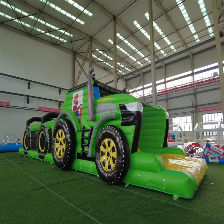 Inflatable Tractor Obstacle Course for Kids Crawling and Crossing Games inflatable slide car