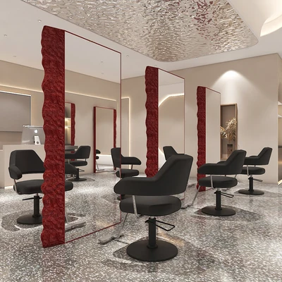 Durable Double Sided Single Mirror with Led Light Table Various Colors Salon Equipment Station