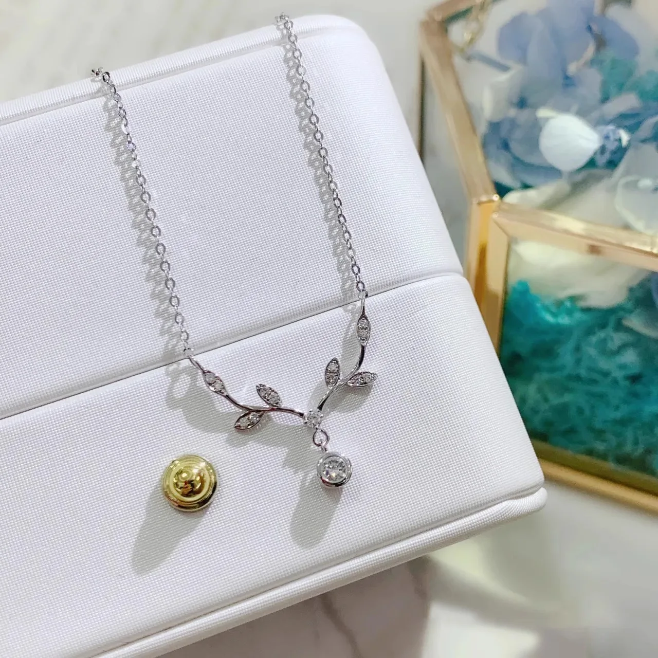 S925 Sterling Silver Small Fresh Joker Necklace Korean Version Ins Simple Fairy Delicate Clavicle Chain for Female Silver Plated