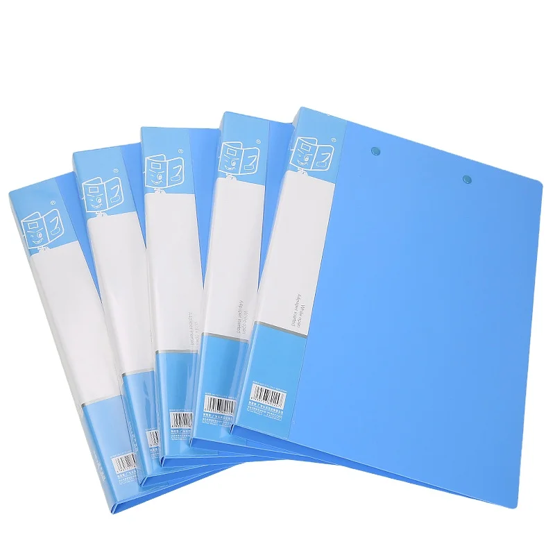 Manufacturer wholesale PP plastic A4 folder single clip double clip file folder data folder binder office storage
