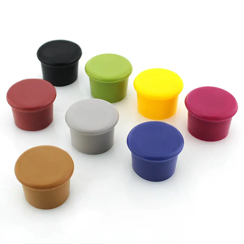 Custom Eco Friendly Airtight Sealer Bottle Cover Cap Reusable Soft Rubber Silicone Wine Stoppers