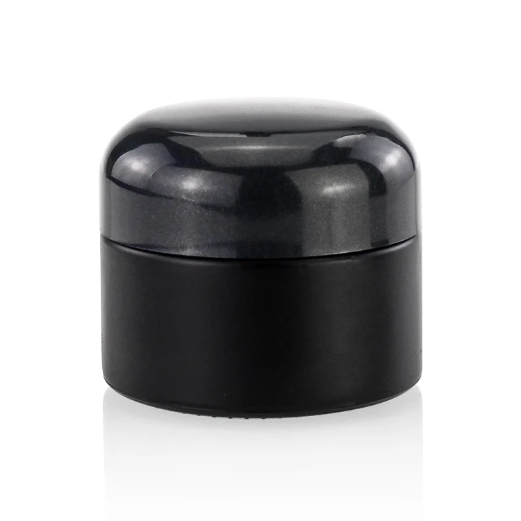 Skincare Packaging Containers 30g Empty Cosmetic Black Glass Cream Jar with Mushroom Cap