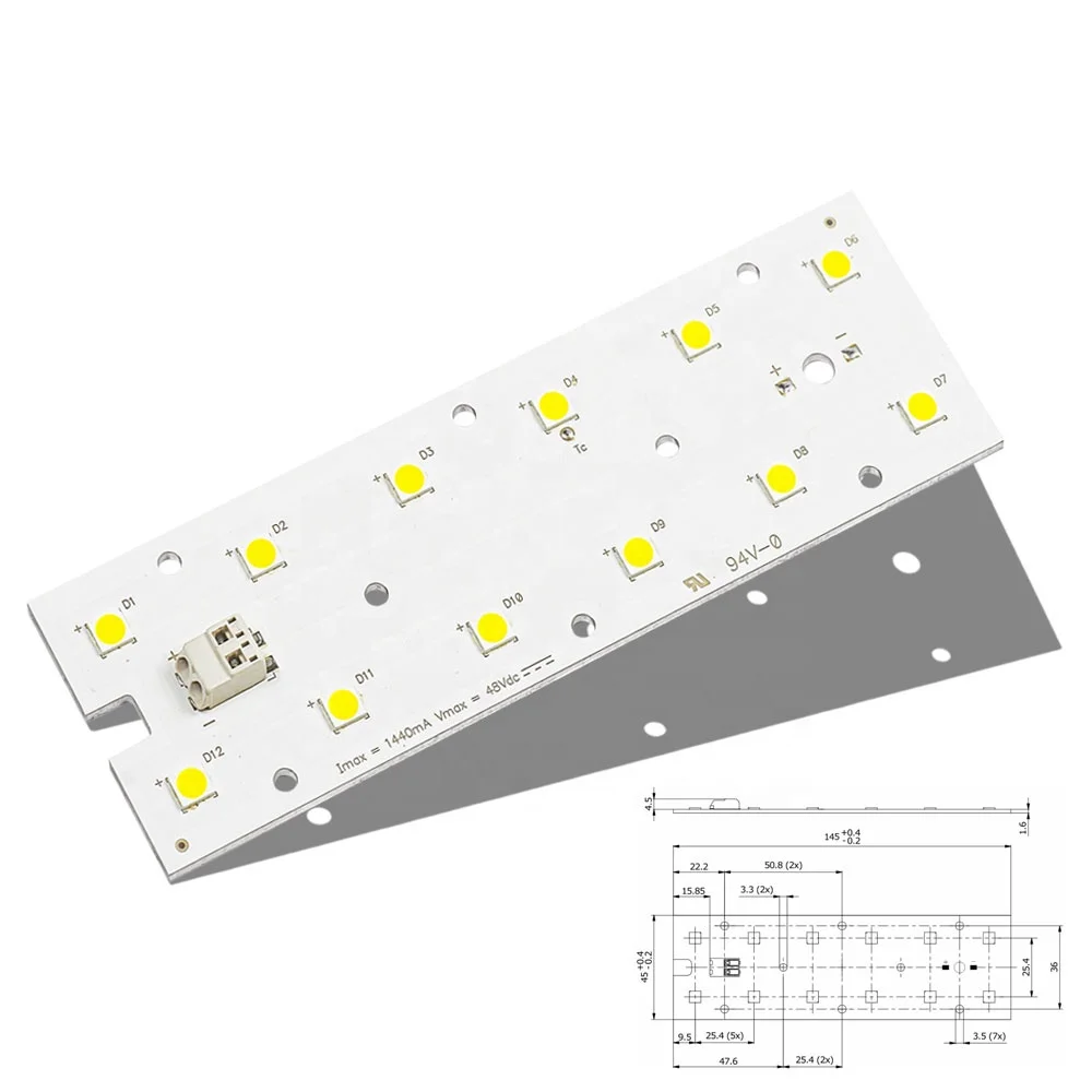 Factory Supply PCBA LED Module Street Light Module With LED Lens 5050chip High Lumen 4000K 36W 50W