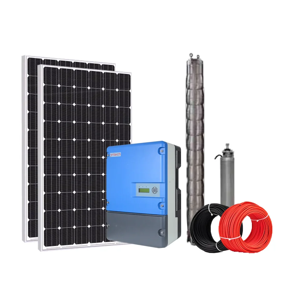HOBER MPPT Vfd 55kw Hybrid Solar Pump Inverter Three Phase Ip65 Blue OEM Tank Sensor Parts Program Color Support Output