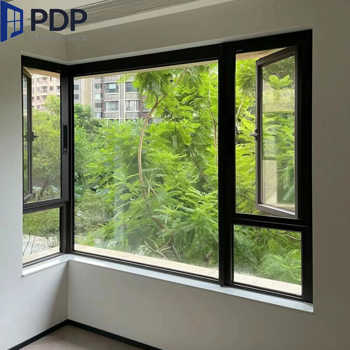 High Quality Security Aluminum Casement Windows Broken Bridge Outdoor Outward Windows Doors Stainless Steel Frame Material