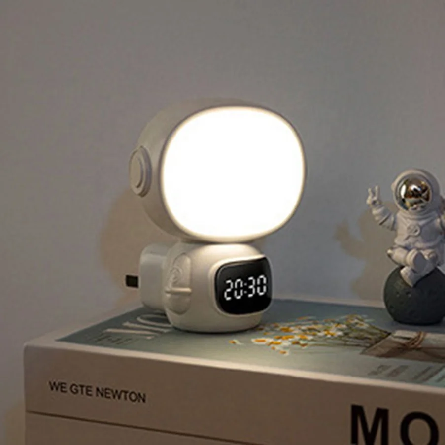 Mini Astronaut Clock Rechargeable Night Light