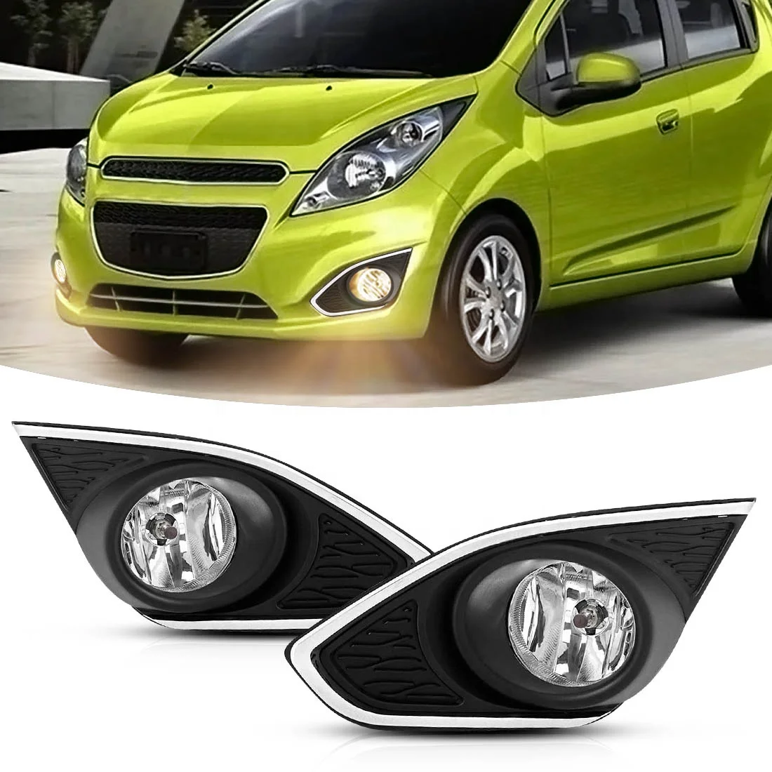 High 12V Quality Halogen Bulb Front Bumper Car Auto Driving Lamp Fog Light for Chevrolet Spark 2013 2014 2015 Auto Accessories