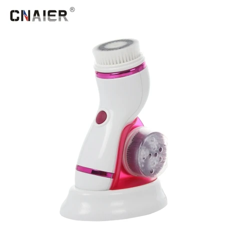 
CNAIER 4 in 1 Multifunction Instrument Beauty Care clean Tools Facial Massager Electric Waterproof Face Brush 