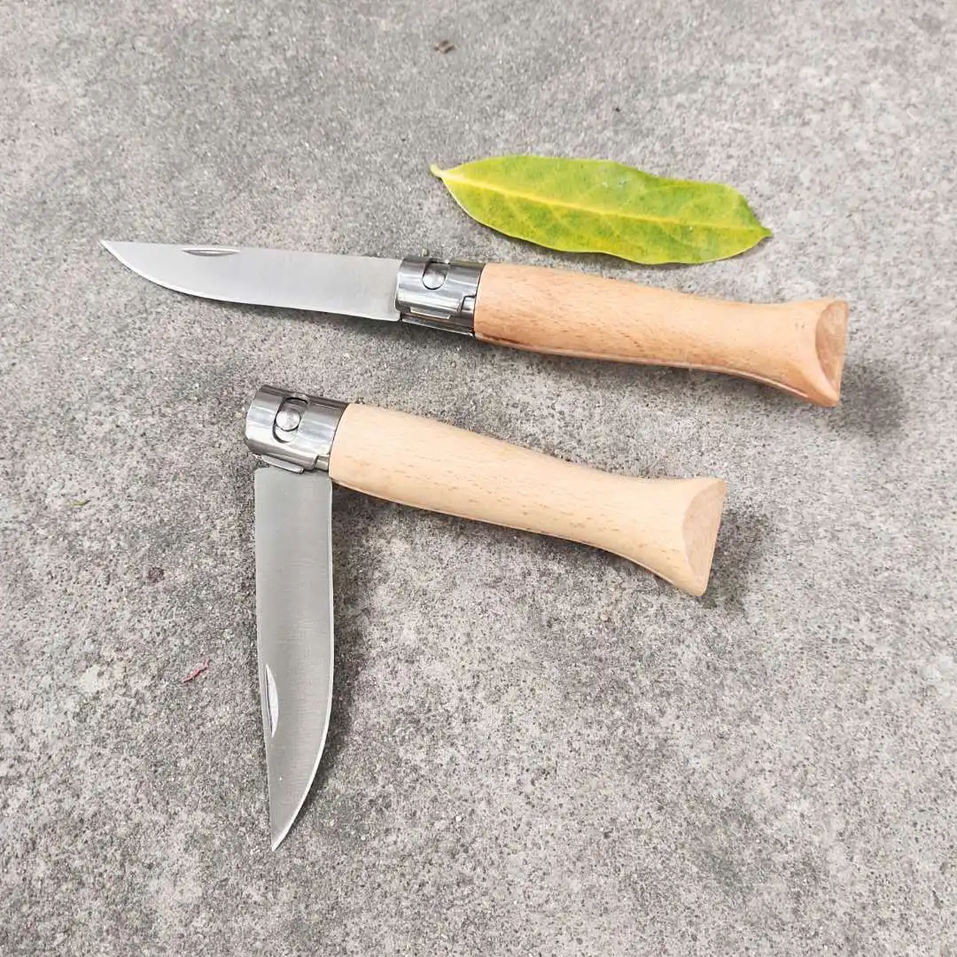 Utility Pocket Knife Wood handle 3cr13 Stainless Steel Hunting Outdoor Fishing Folding Daily Use Cutting Fruit