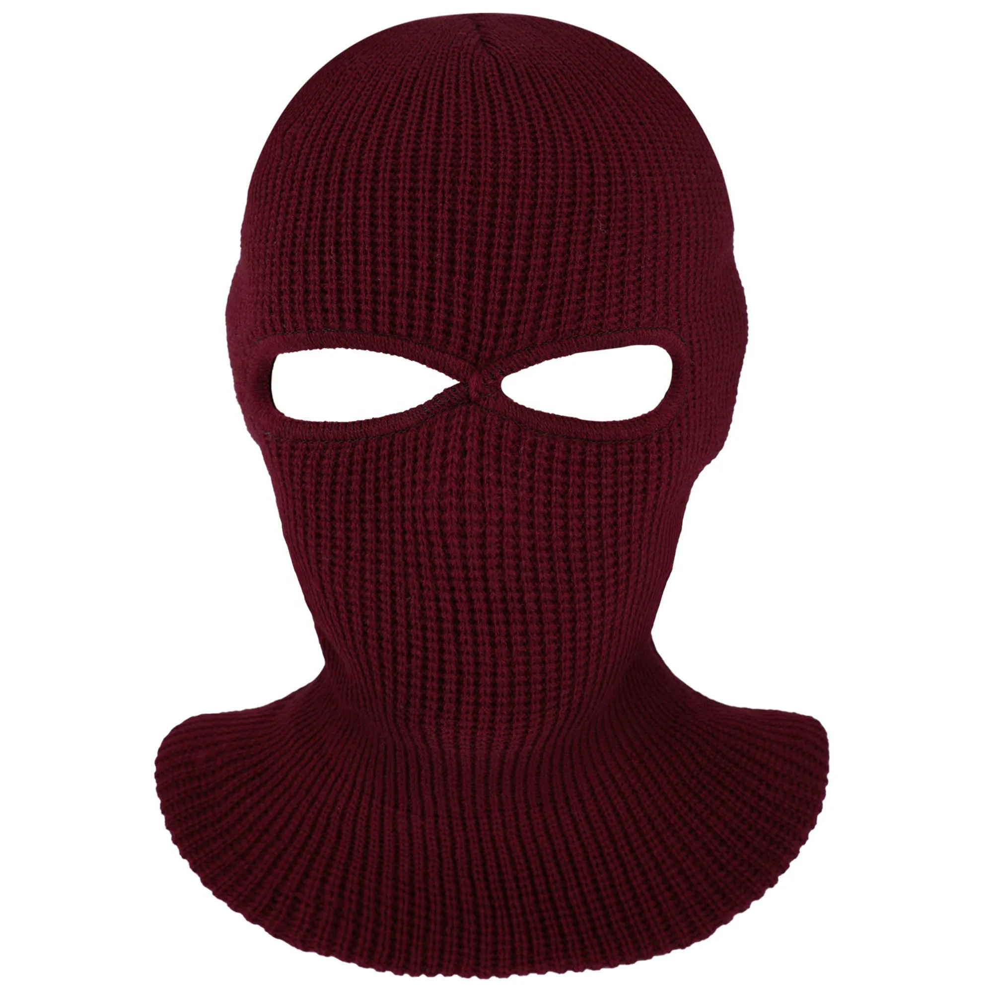 Winter skimask Full Face Ski Mask Knitted Custom 2 hole Balaclava