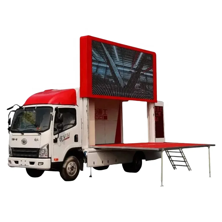 JAC Mobile Led Advertising Billboard Vehicle LED display screen advertising truck for sale