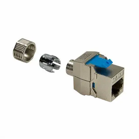 CAT8 Keystone Jack, экранированный, высокая плотность 40 г 2 ГГц, без инструментов 180 градусов