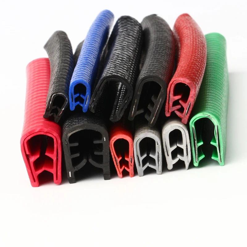 PVC U rubber car door edge protection used for door and window sealing and sound insulation