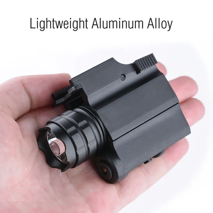 Weapon Pistol Torches Rail Mount Quick Release Rechargeable Waterproof LED Hunting Tactical Gun Green Red Laser Flashlight