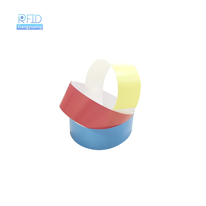 Custom cheap colored printed tyvek wrist band wristband event party tyvek paper wristbands bracelet