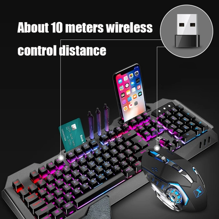 Wholesale factory price K680 RGB Rechargeable Gaming Wireless Keyboard and Mouse Set