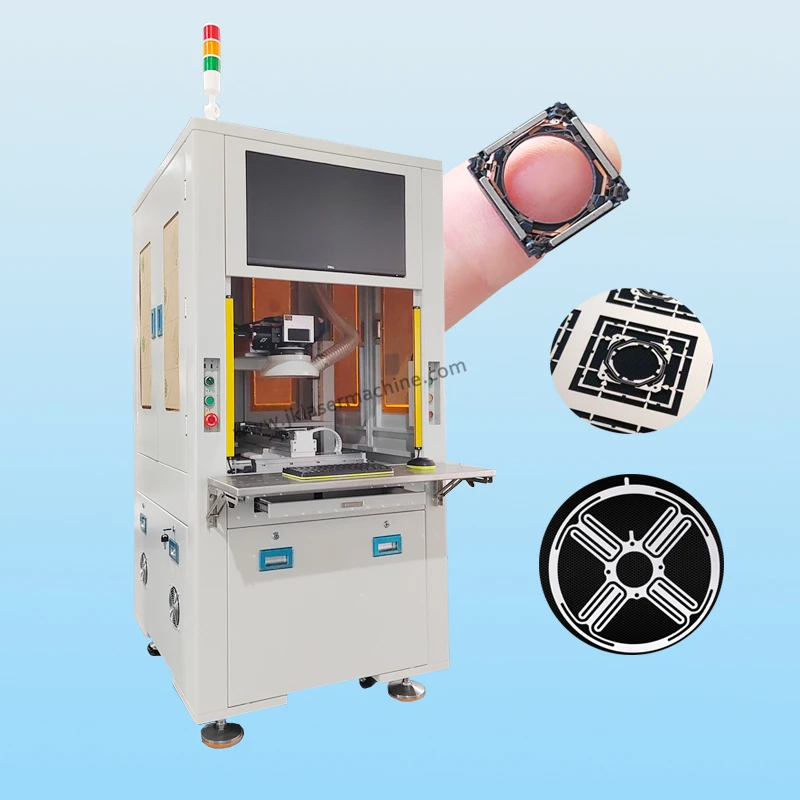 Desktop online monitoring high precision micro shrapnel automated CCD camera positioning 10w uv laser die cutting metal machine