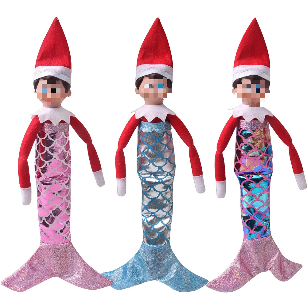 New fashion Christmas elf doll clothing mermaid tail dresses plush doll clothes