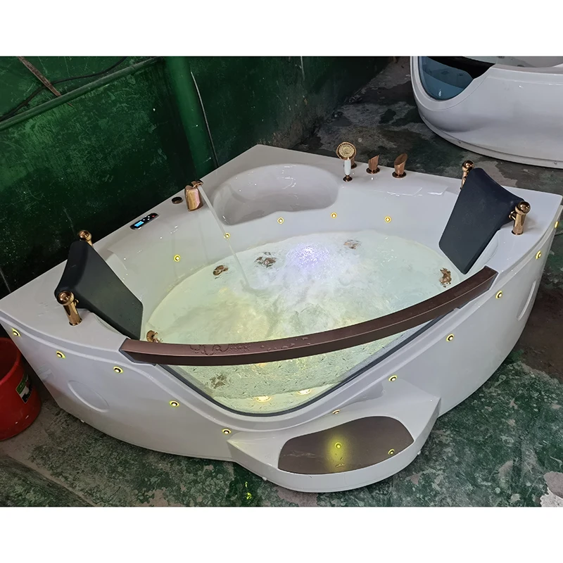 Faucet White Bathroom Modern Bathtub Freestanding Model Shenzhen Rose Gold Solenoid Bathtub Control Box Model Design Drainer