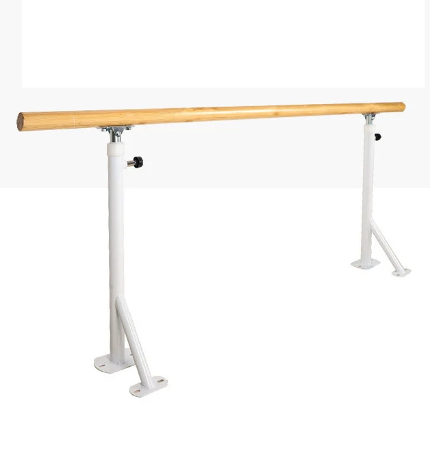 Height Adjustable Portable Double Freestanding Steel Ballet Barre Horizontal Bar