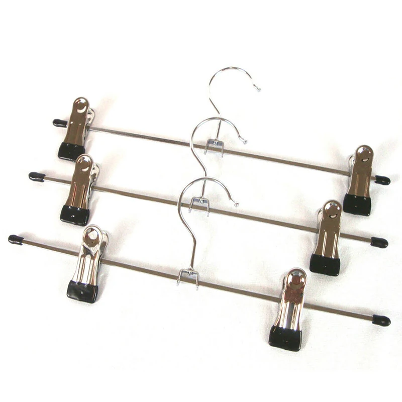 Wholesale Simple Towels Sock Skirt Pants Metal Hangers with PVC coated Clips