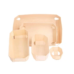 hot sale reusable poplar bark wood cake mold european cupcake bread baking mould