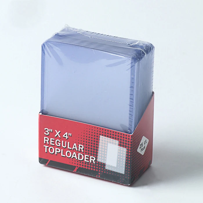 pvc hard clear transparent playing game trading toploaders card holder cover