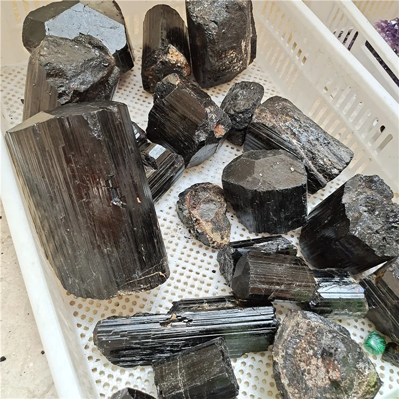 Wholesale price crystals speciment natural raw black tourmaline rough for healing stone