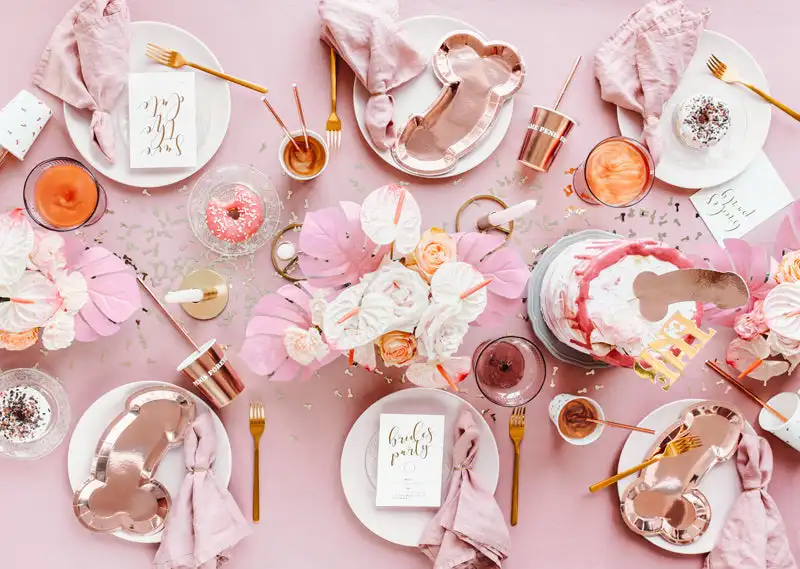 Hens Night Rose Gold Same Penis 4ever Paper Plates Girls Night Out Accessories Bachelorette Party Supplies-25pcs/Pack KP003
