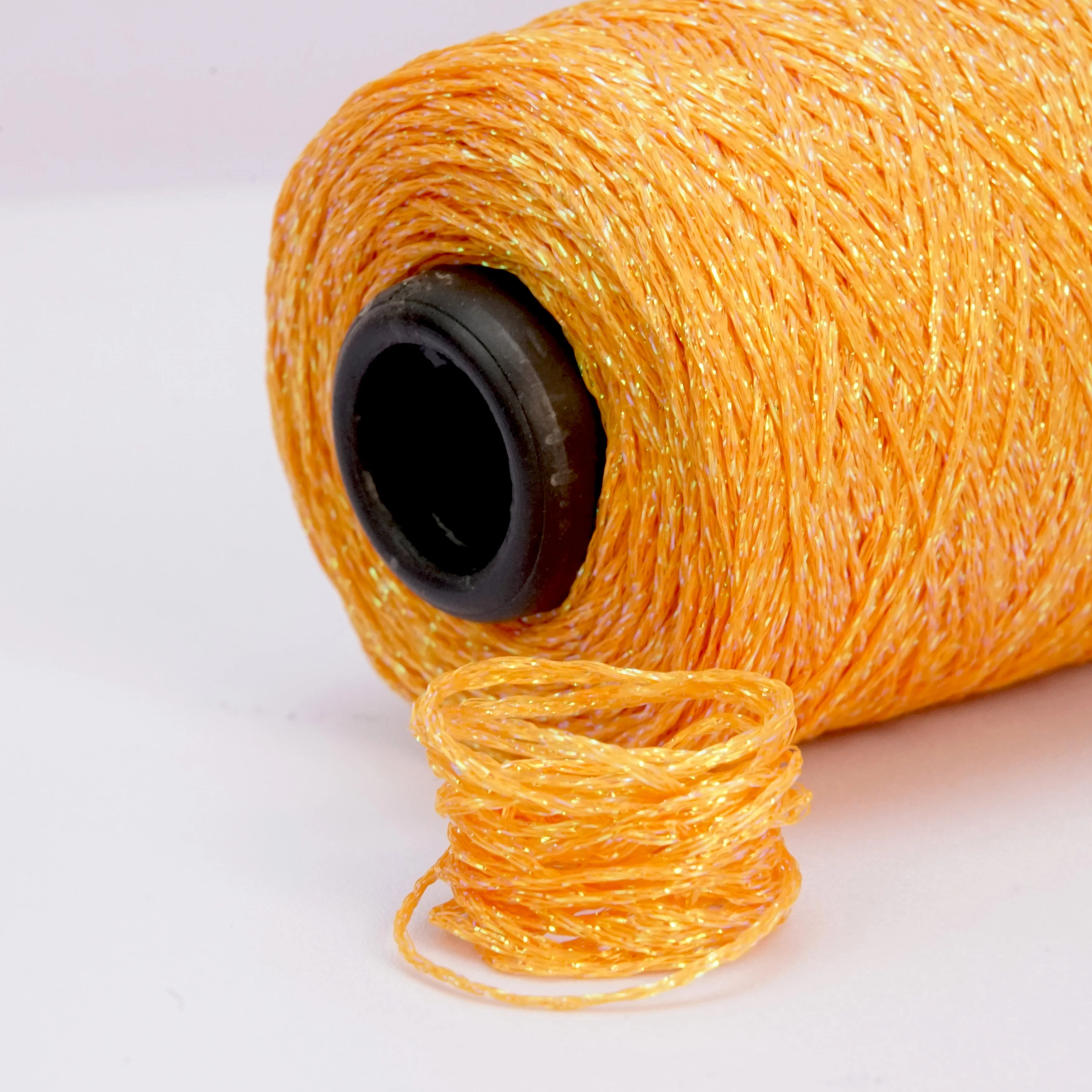 Mercerized silver yarn 65% Polyester 35% Metallic Flash Lurex Color Mixing colors knitting crochet Metallic yarn for weaving