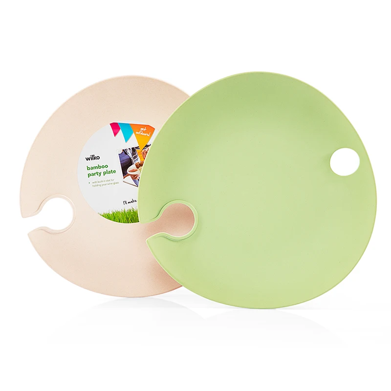 100% Customized Bamboo Fiber Melamine Salad Hands And Bamboo Salad Server Set