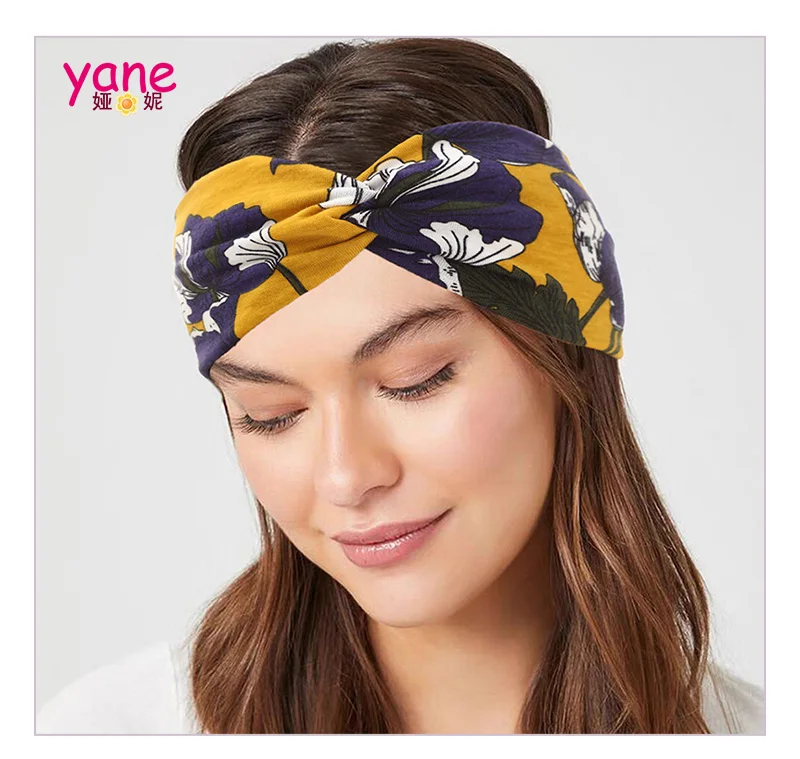Soft Printed Hair Bands High Elasticity Sweatband Sports Hair Bands Yoga Bands Headwear Daily