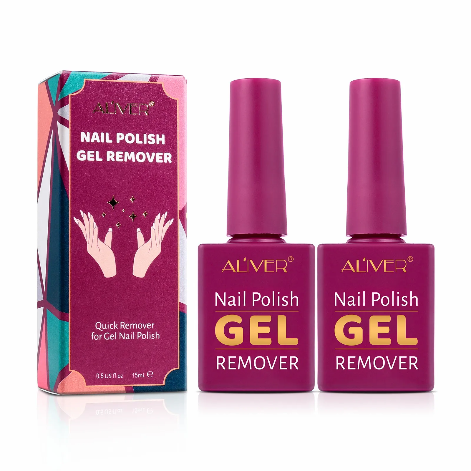 
OEM Private Label Nail Cosmetics 15ml Organic Magic Remover UV Gel Nail Polish Remover 