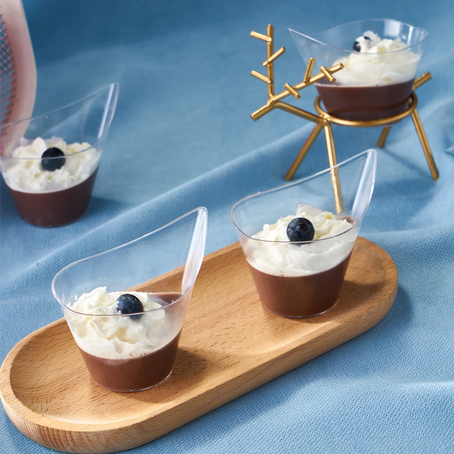 Chinese professional custom cute portion ps sundae fancy unbreakable polystyrene dessert disposable clear plastic cup